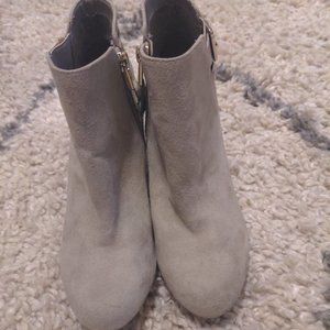 Sam and Libby faux suede booties with buckle